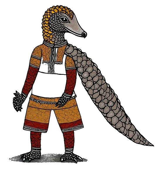 Crypto Casino Shiksha: The pangolin scribe standing with a plain white panel held in front of it The pangolin scribe standing with a plain white panel held in front of it
