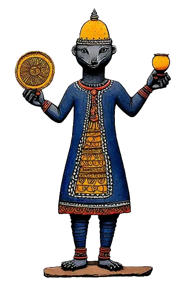 Crypto Casino Shiksha: The pangolin scribe holding a flat round disc in one hand and a small pot in the other The pangolin scribe holding a flat round disc in one hand and a small pot in the other