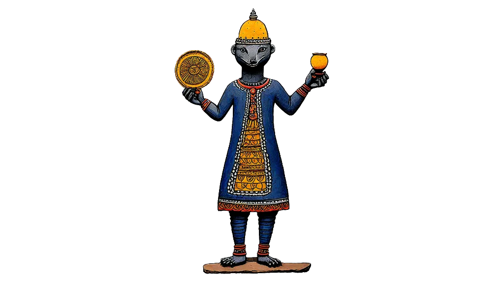 Crypto Casino Shiksha: The pangolin scribe holding a flat round disc in one hand and a small pot in the other The pangolin scribe holding a flat round disc in one hand and a small pot in the other